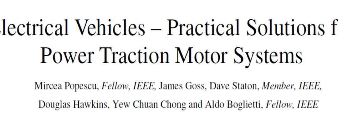 Electrical Vehicles – Practical Solutions for Power Traction Motor Systems