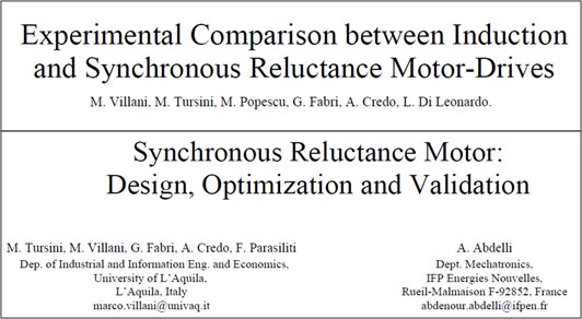 ICEM and SPEEDAM Conference Papers on Electric Motor Technologies